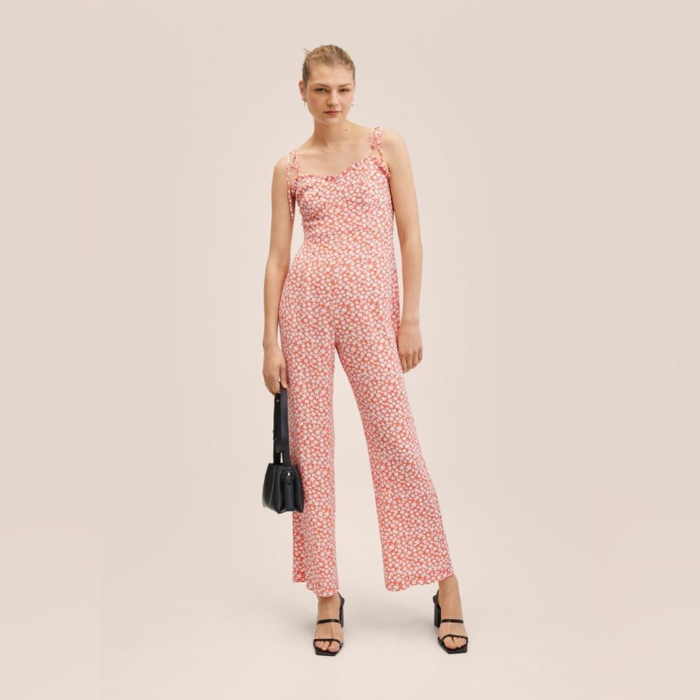 Mango Floral print jumpsuit - large